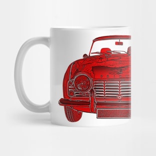 Triumph TR4 classic car red inversion Mug